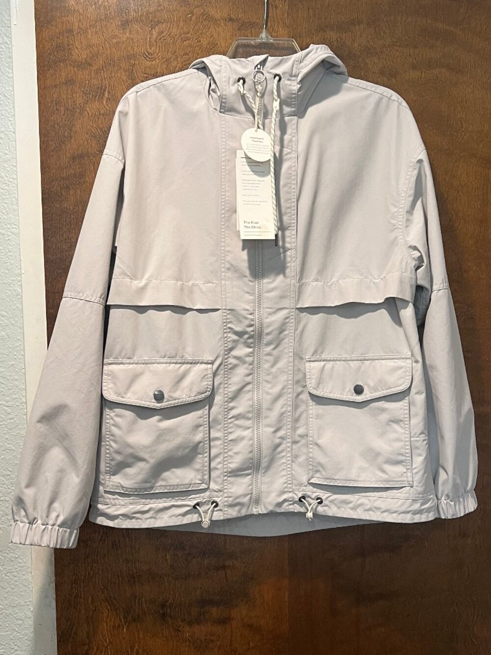 NWT Sold Out Vuori Elijo Rain Jacket in Suede Water Resistant Hooded Size S